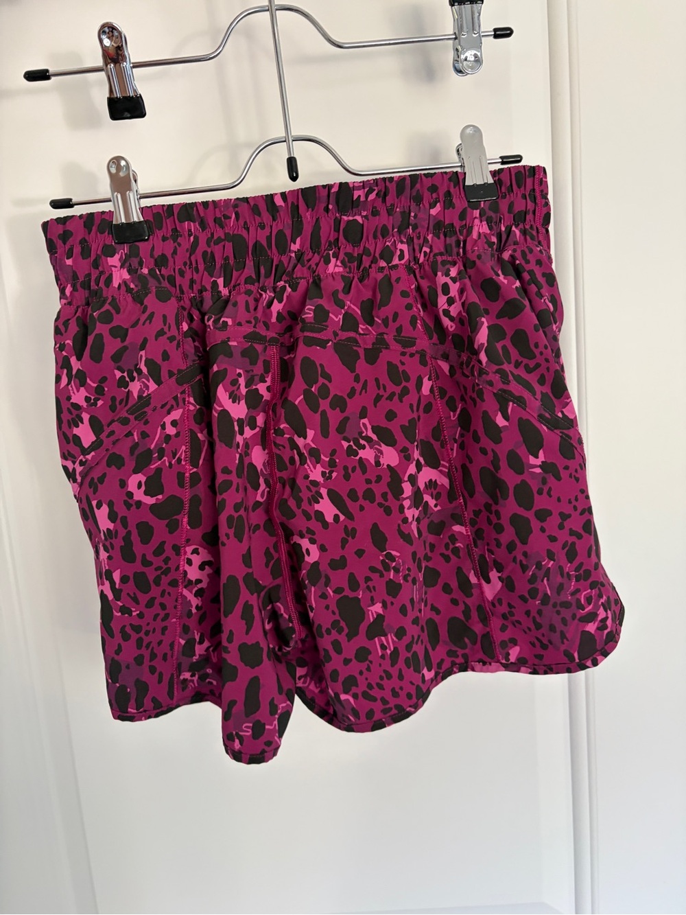 lululemon athletica Pink and Black Leopard Print Athletic Shorts - Picture 2 of 4